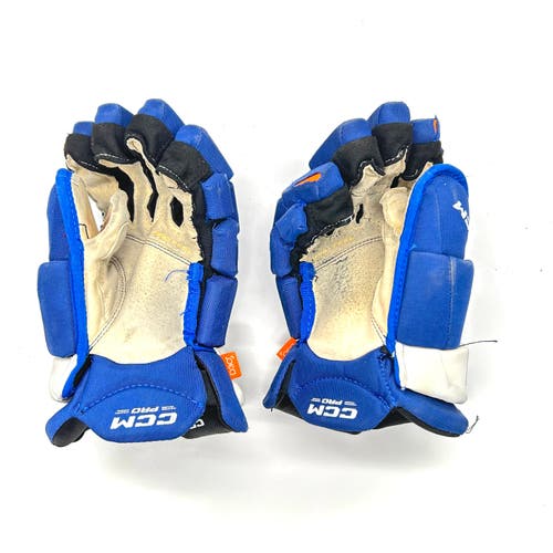 CCM HGJS - Used AHL Pro Stock Gloves (Blue/White)