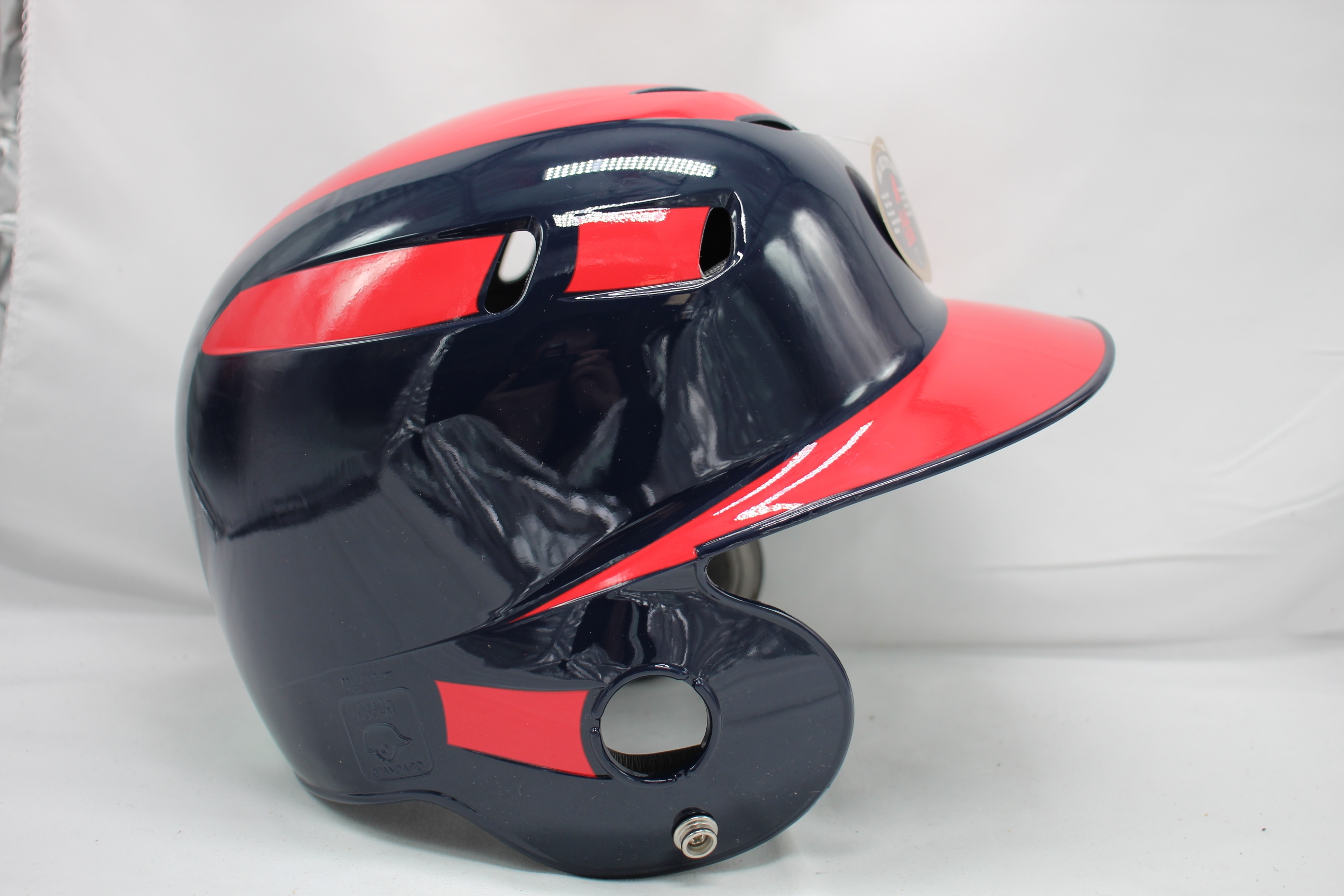 New One Size Fits All All Star BH6200 Batting Helmet Navy and Red