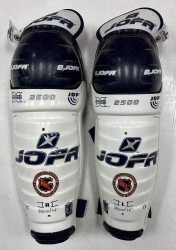 Vintage Jofa 2500 hockey shin guards size 14" inch pads ice sr senior guard knee