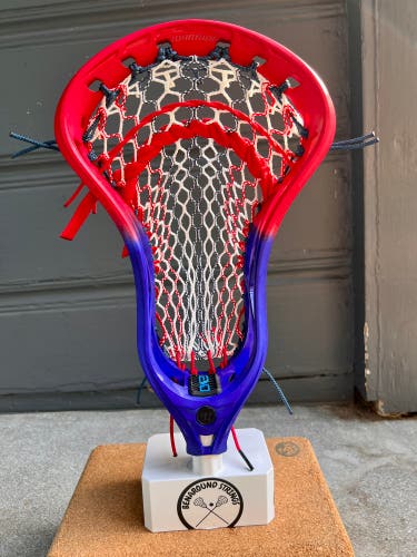 Warrior QX2-O - Custom Dyed RED / BLUE and Professionally Strung (LIMITED EDITION MESH)