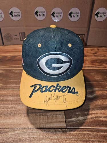 Vintage Green Bay Packers Sport Specialties Brim Script Brett Favre Hat Snapback