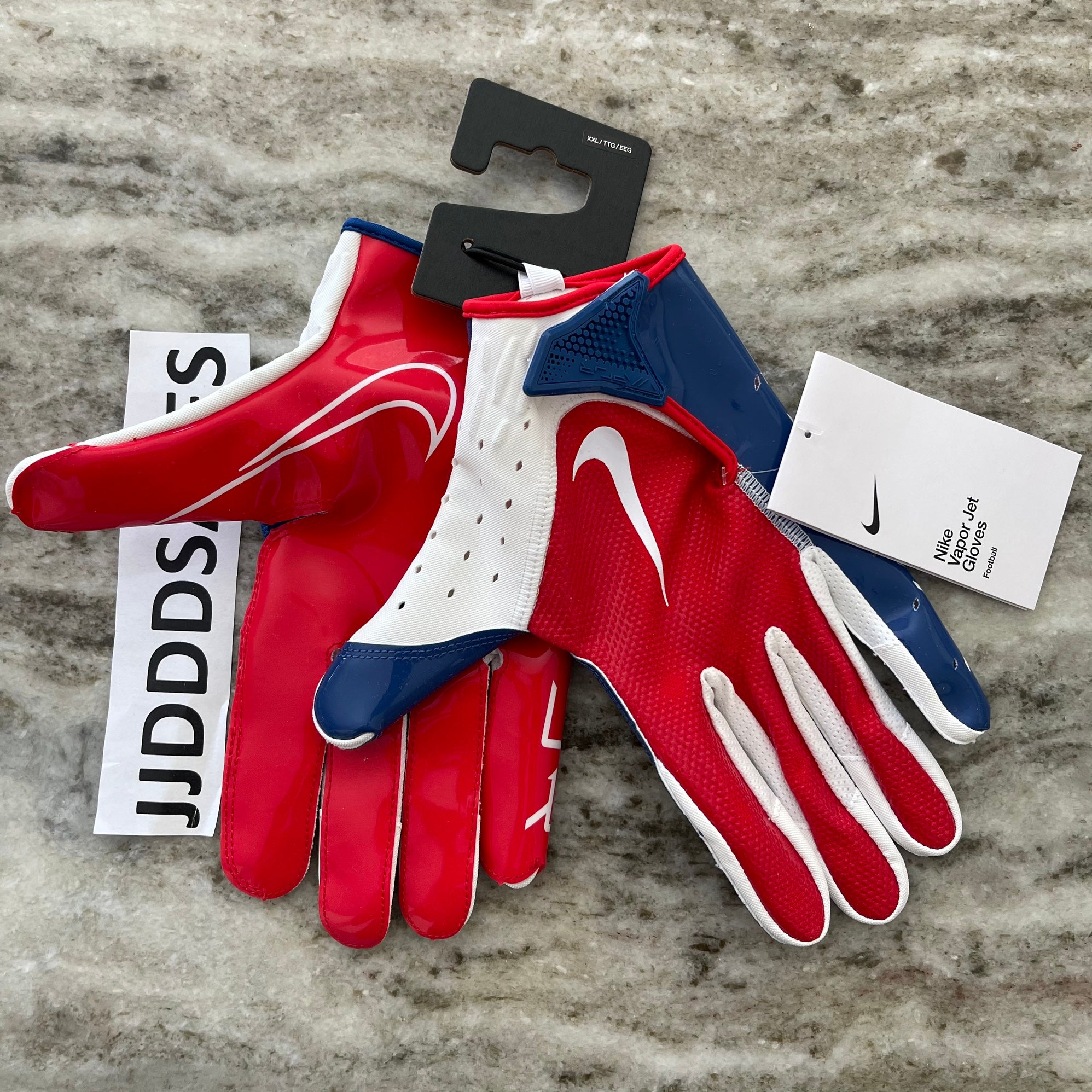 Nike Vapor Jet 7.0 SE Football Gloves Red White Blue USA