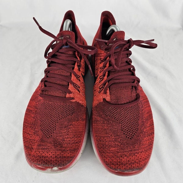 Phantom Run Nike Free Rn Flyknit No Laces Nike Free RN Flyknit Men's Size  10 Comfort Running Shoes Red White
