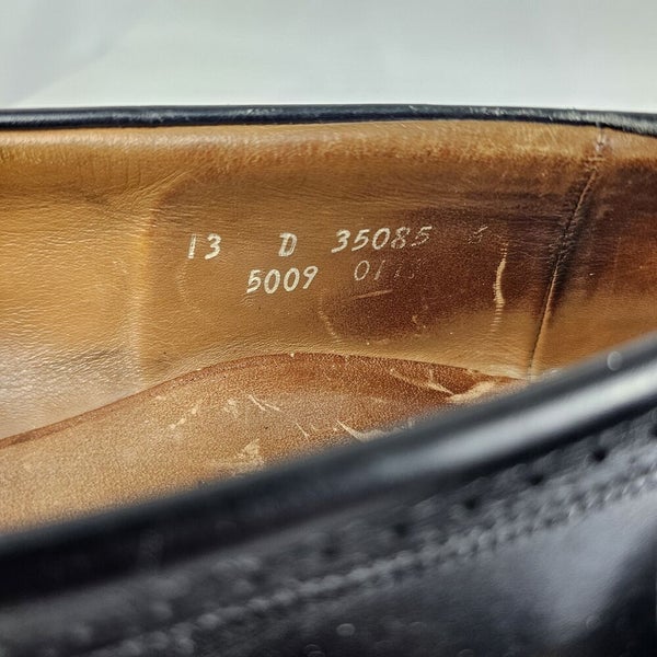 ALLEN EDMONDS Bridgeton Black Leather Kiltie Tassel Dress Loafers Size 13 D
