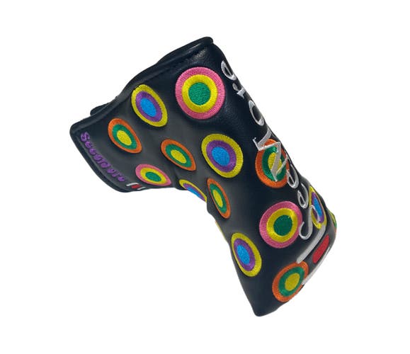 NEW SeeMore Groovy Black Magnetic Blade Putter Headcover