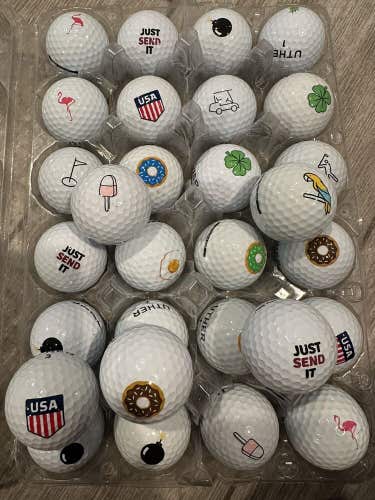 29 Uther Golf Balls Used With Collectors Logo