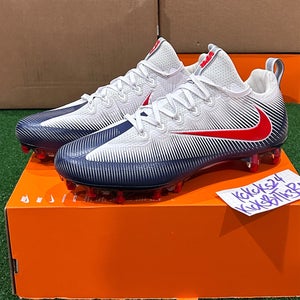Nike Vapor Untouchable Pro PF Football Cleats White Navy Blue Red Mens size 11.5