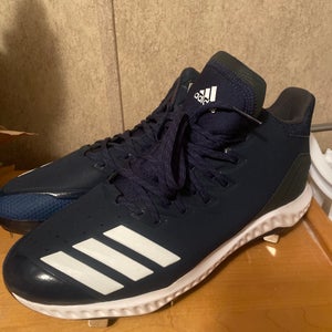 Adidas Bounce Baseball Metal Cleats Size 12 Navy/White CG5176 New
