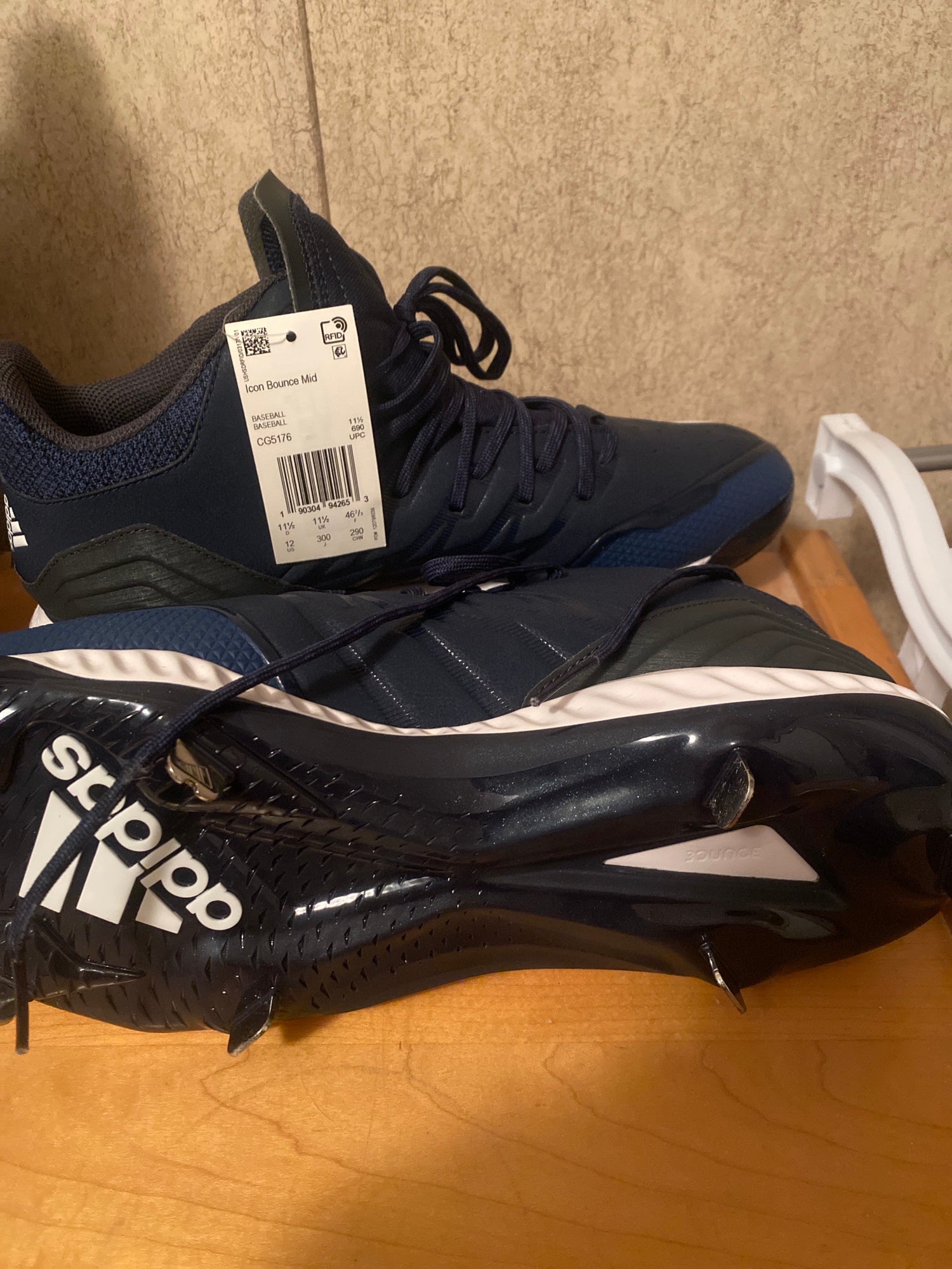 Adidas Icon 8 Mid Metal Baseball Cleats Purple White Grey Men\'s Size 12 Sneakers Adidas Icon 7 Men main image 2