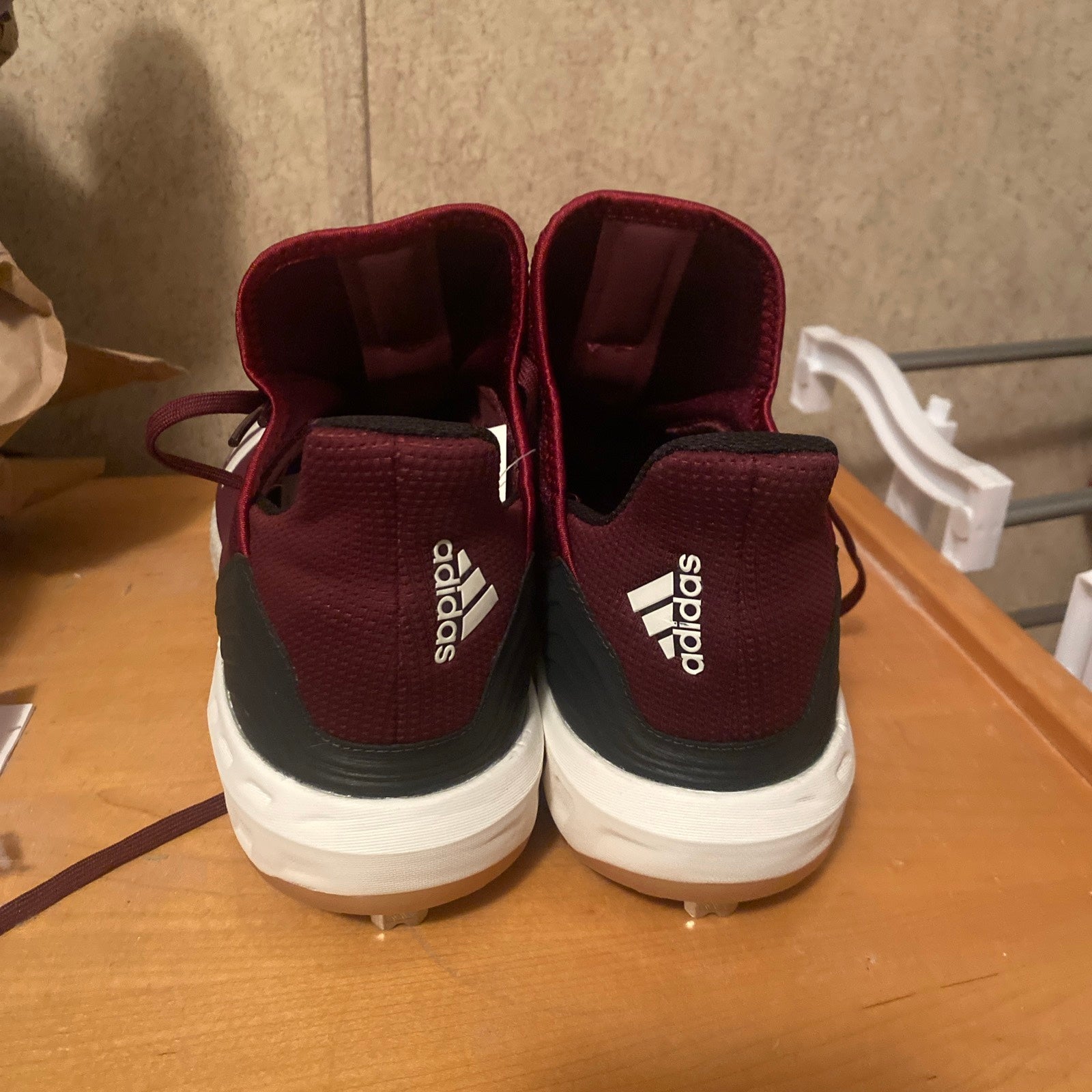 Adidas Baseball Cleats Mens 13.5 Maroon White Boost Icon 4 Metal Shoes  CG5152 | SidelineSwap | Buy and Sell on SidelineSwap