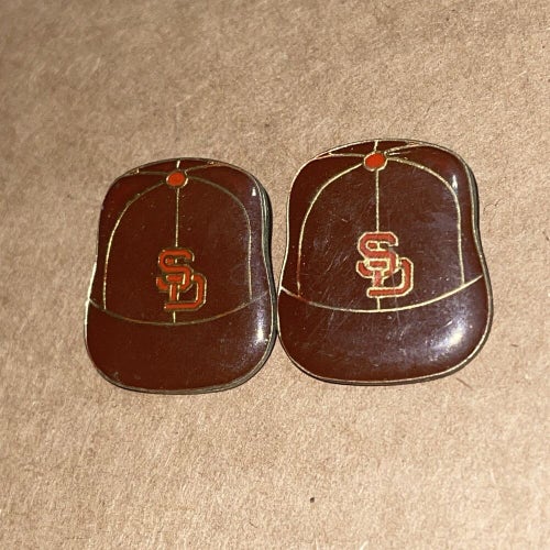 Vintage San Diego Padres Baseball Cap Lapel Pin Enamel Hat Tack Bundle Set Lot