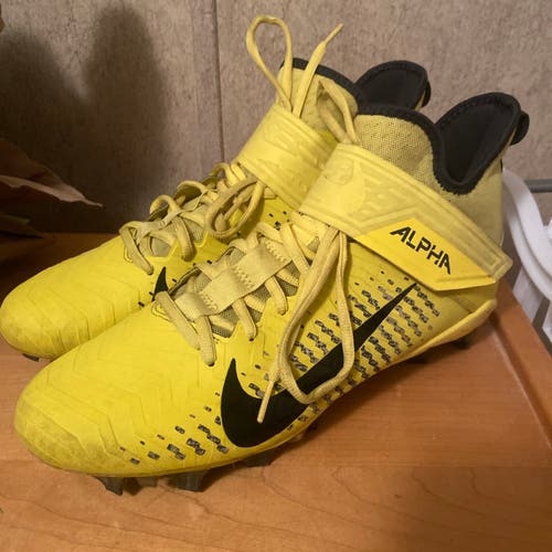 Nike Alpha Football Cleats Tour Yellow Men’s Size 11.5 AQ3209-700 USED