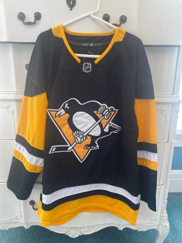 Brand New Pittsburgh Penguins Adidas Authentic Blank Black Home Jersey