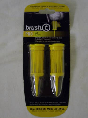 Brush T Pro XLT Jumbo (Yellow) 2pk Golf Brush-T Conforms NEW