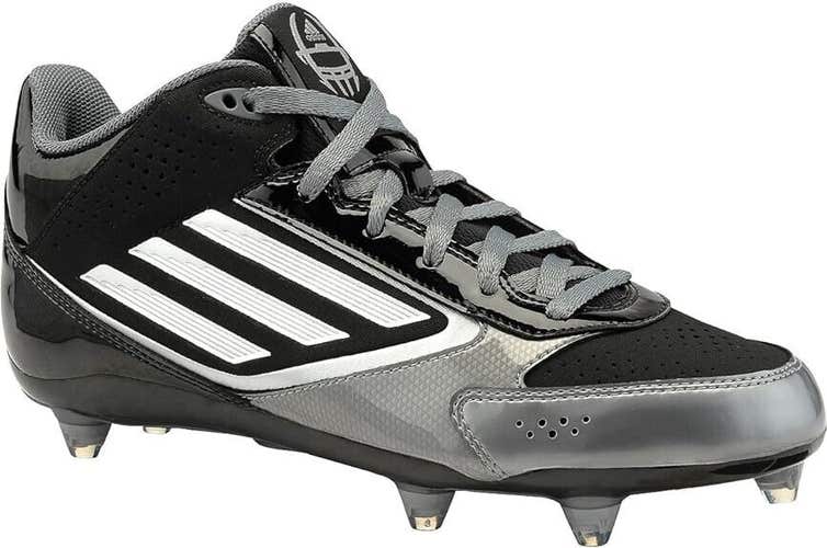 Adidas Football Lightning D Football Cleats Black - Size 9 - MSRP $80