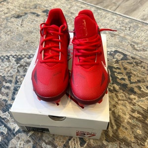 Red Men's Molded Cleats Low Top Trout