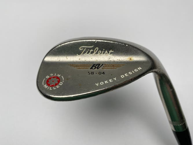 Titleist 2009 Vokey Spin Milled Chrome 58* 4 Bounce Wedge Steel Mens RH
