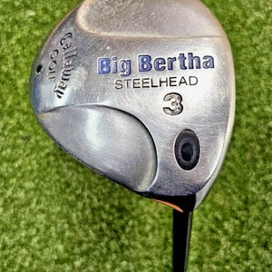 Callaway Big Bertha Steelhead 3 Wood / RH / Reg Graph ~44.25" / NEW GRIP /jd6889