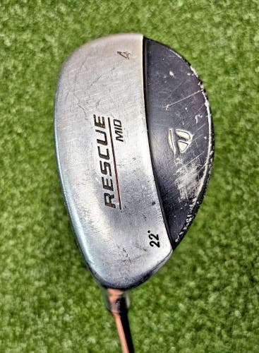 TaylorMade Rescue Mid 4 Hybrid Left-Handed LH / Stiff ~39.75" / NEW GRIP /jd1577