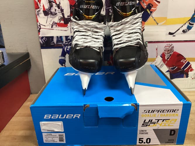Intermediate New Bauer Ultrasonic Hockey Goalie Skates Regular Width Size 5