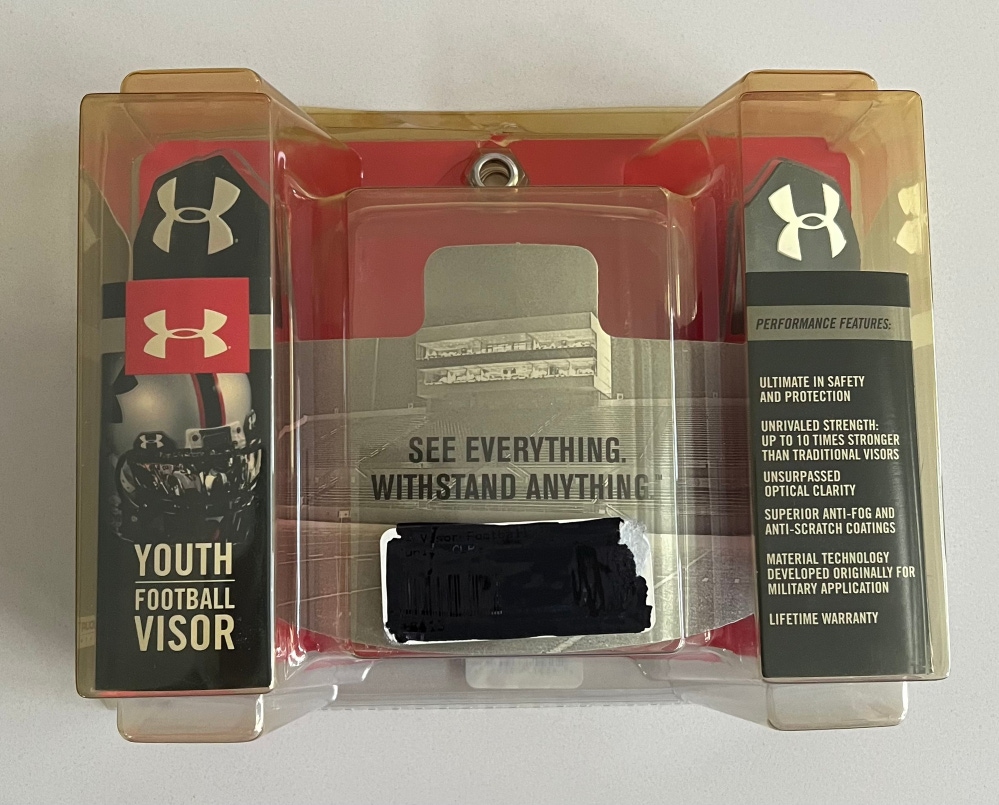 New Under Armour Youth Clear Football Visor (In Package)