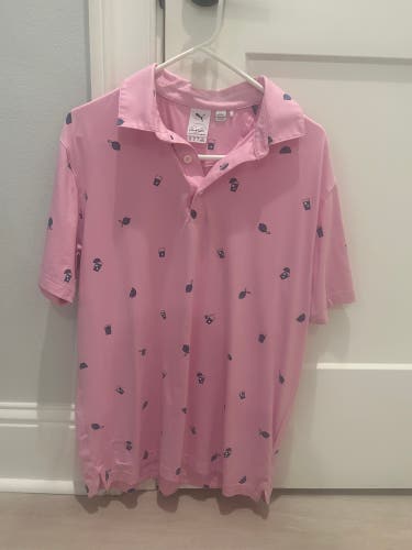 Pink Used Men's Puma Shirt Arnold Palmer Brand