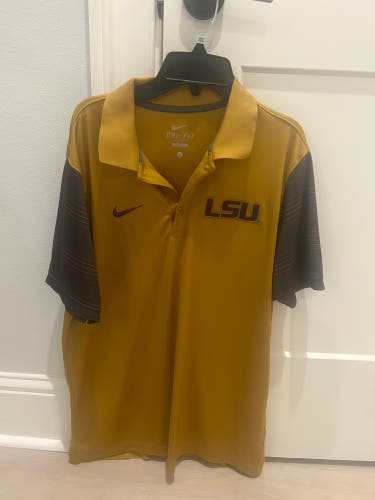 Gold Used Men's LSU Nike Shirt
