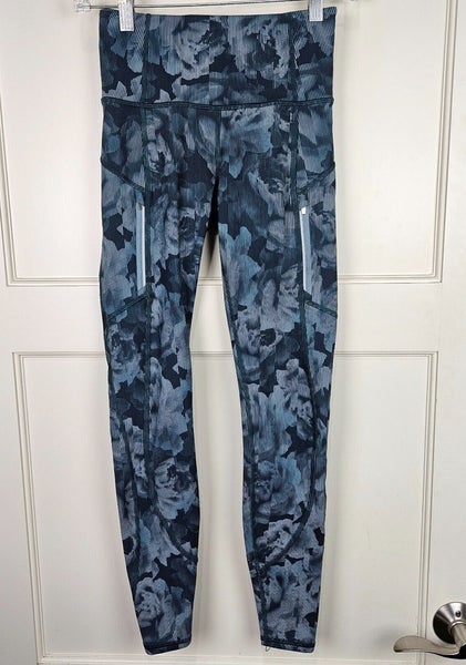 Athleta Rainier Printed Tight Green Floral Leggings Active Bottoms Size: XXS