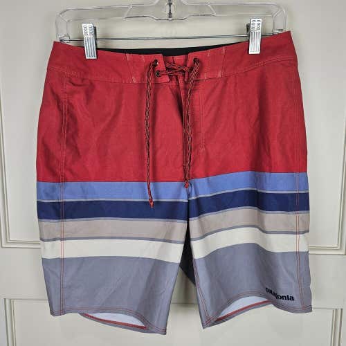 Patagonia Board Shorts Mens Size: 28 Surfing Swimming Stretch Striped