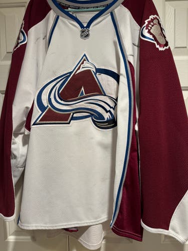 White Used Size 58+ Goalie Men's Reebok Avalanche Jersey