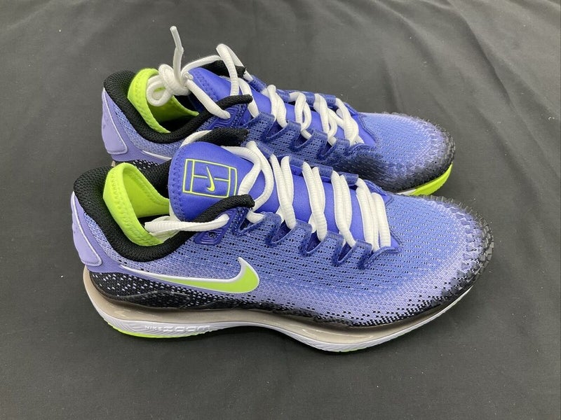 Size 5.0 - Women’s Nike Air Zoom Vapor X Knit - Saphire/Hot Lime/Black