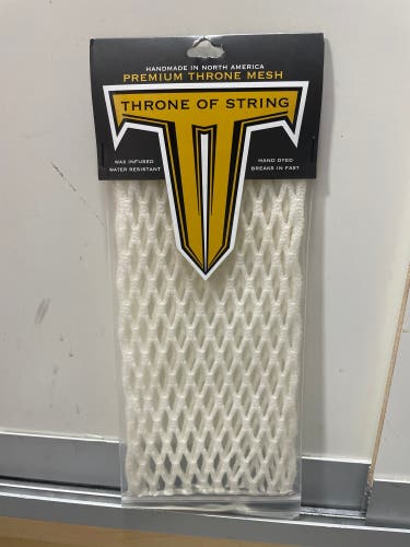 Throne of string wax infused 15mm mesh, white, old school