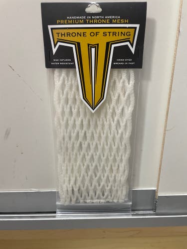 Throne of String 20mm wax infused soft mesh, white, original old school