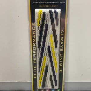 New Mogul Mesh Custom Dyed 15 Mm Waxed Mesh , Purple, Black And Yellow