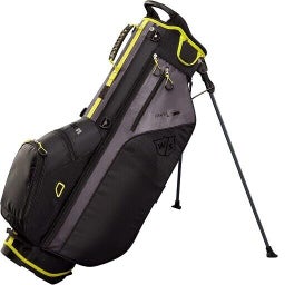 Wilson Staff Feather Lite Stand Bag - 5-Way Carry Bag - 5.1lb Bag!  Black Citron