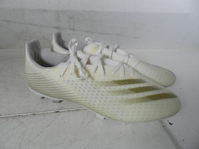 Adidas GHOSTED.3 White, Gold & Silver Soccer Cleats Men's Shoes Size 12 (EG8193)