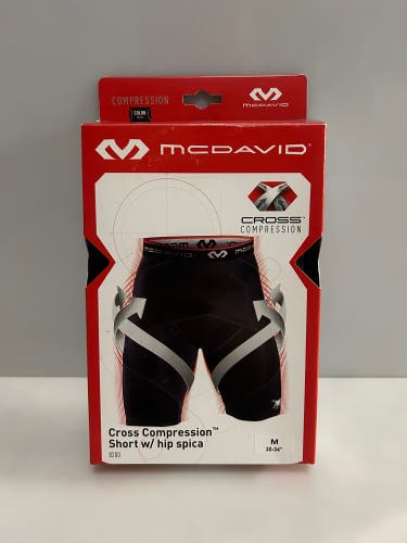 New McDavid Cross Compression Shorts w/ Hip Spica - Men’s Size Medium NIB