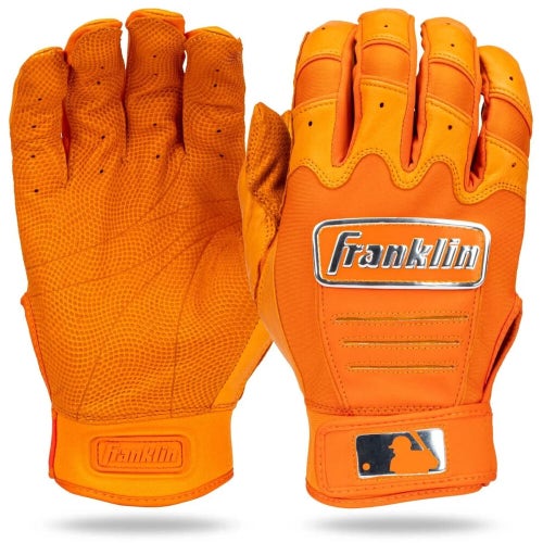 NWT Franklin CFX Pro Chrome Adult Batting Gloves Orange Size Small