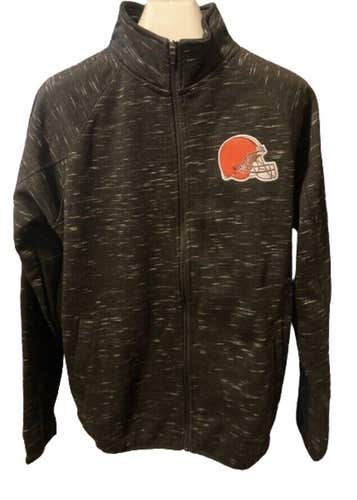 NWT G-III Men's Playmaker Cleveland Browns Full Zip Jacket Black Size Large