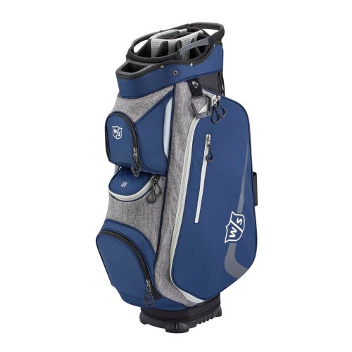 Wilson Staff Xtra Cart Bag - 14-Way + Putter Well Golf Bag - NAVY BLUE