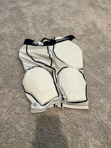 White New Large Russell Athletic Game Pants