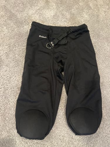 Black New Medium Riddell Game Pants