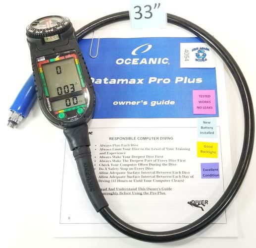 Oceanic Datamax Pro Plus SCUBA Dive Air Integrated Dive Computer Nitrox    #4054