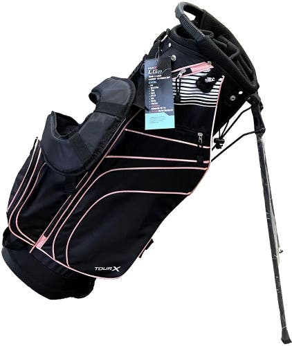 NEW Tour X LG23 Womens Carry Stand Golf Bag 7-Way Divider BLACK/PINK #93958