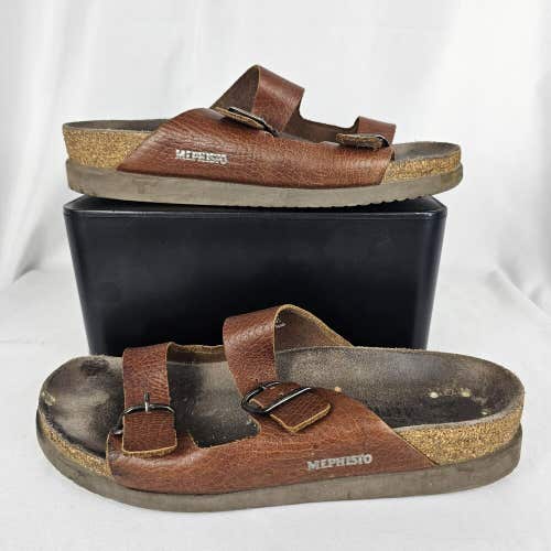 Mephisto Women's Harmony Comfort Sandals Camel Scratch Brown Size 39 EU/ 9 US