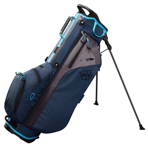 Wilson Staff 2023 Feather Golf Carry Stand Bag Navy/Charcoal/Blue 4-Way #92261