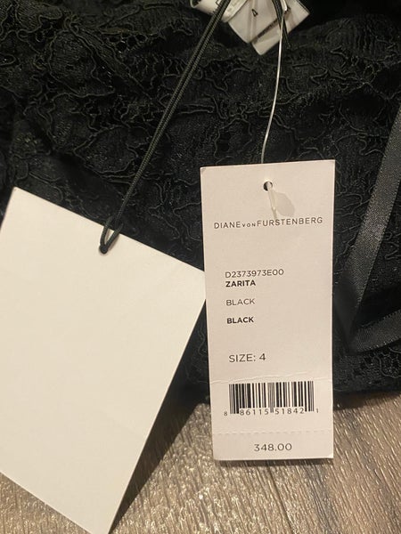 Diane Von Furstenberg Women’s Size 4 Black Zarita Dress New
