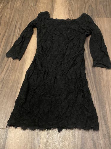 Diane Von Furstenberg Women’s Size 4 Black Zarita Dress New
