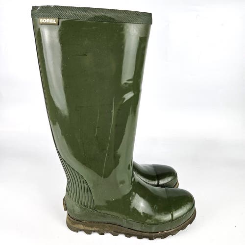 Sorel Joan Tall Rain Boots Womens Size: 7 Slip On Waterproof NL2522-383 Green