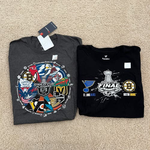 2-Pack Fanatics Stanley Cup Playoffs Shirts Men's Size Large